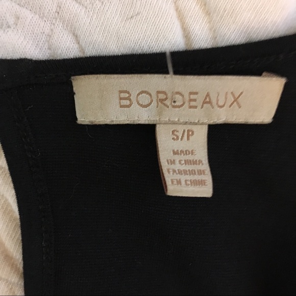 Anthropologie Bordeaux Black Leather Pocket Tee S - Picture 7 of 7